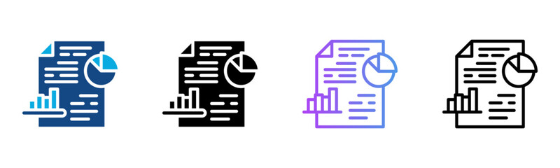 Data Analysiscloud  Icon Multiple Style Vector Illustration
