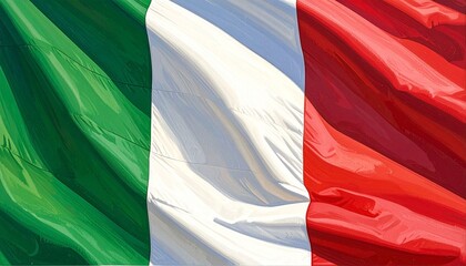 flag of italy Artistic Waving Flag of Italy (Il Tricolore) with Painted Texture