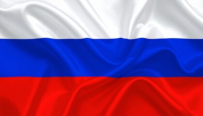 Smooth Waving Flag of the Russian Federation Fabric Background