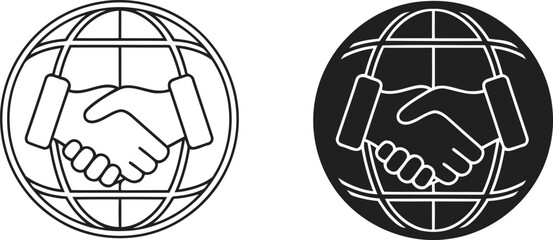 Worldwide partnership agreement with a handshake symbolizing international collaboration and connection