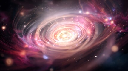 Cosmic genesis a vibrant digital artwork exploring life's origin and futuristic energy expansion