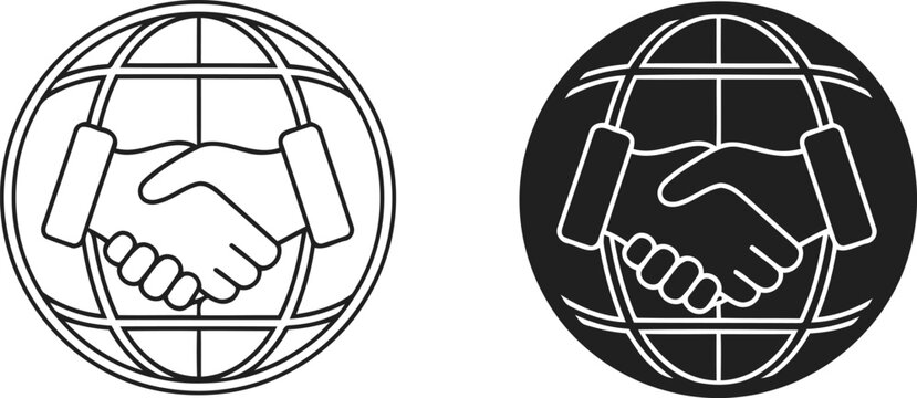 Worldwide partnership agreement with a handshake symbolizing international collaboration and connection