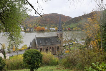 Katholische Kirche St. Margaretha in Filsen im Mittelrheintal