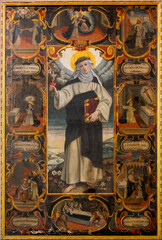 Obraz premium Painting (19th century) of Saint Catherine of Siena. Saint of the Roman Catholic Church.