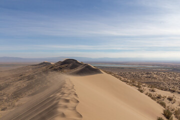 Singing Dune in the Altyn-Emel (or Altyn Emel) national park. Zhetysu region, Kazakhstan.
