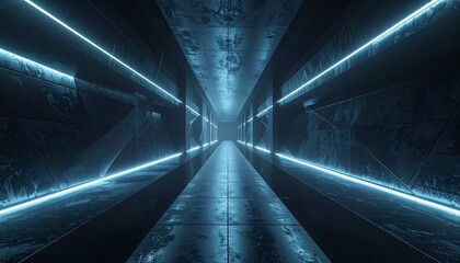 Futuristic foldable panel set creating layered dimensions with faint glowing traces along intersections, rendered in crisp, natural realism