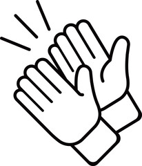 拍手のアイコン　モノトーン