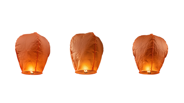 Sky Lantern png - Powered by Adobe