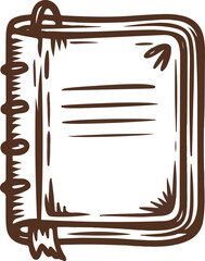 Blank Recipe Notebook Template with Lines for Writing Culinary Creations