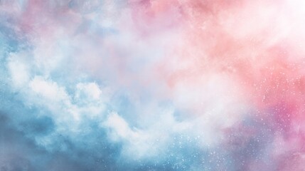 Fototapeta premium Soft Ethereal Background with Blush and Powder Blue Hues, Gentle Mist and Bokeh Effect Ideal for Artistic Projects and Dreamy Visuals