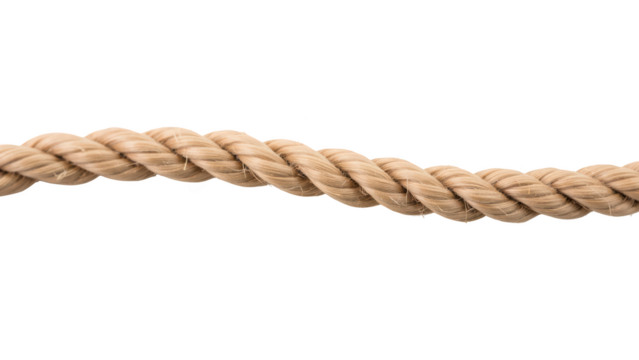 Natural fiber rope, twisted design, strong and durable, ideal for various applications, including outdoor and indoor use