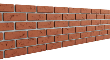 Obraz premium red brick wall isolated on a transparent background