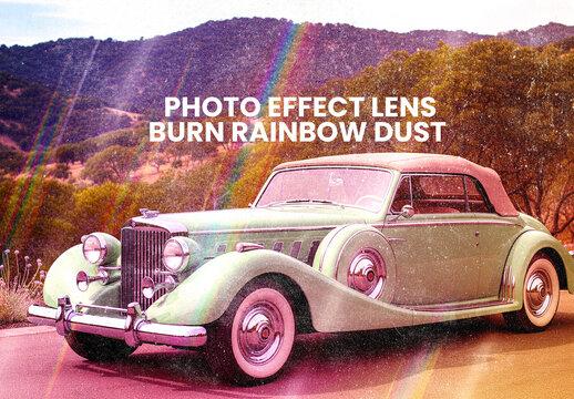Photo Effect Lens Burn Rainbow Dust