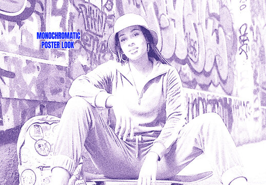 Monochromatic Poster Look Photo Effect