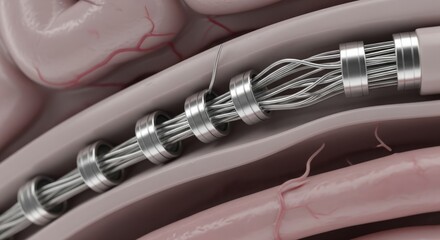 Innovative medical device implantation for enhanced patient care and recovery in surgical setting showing advanced medicine