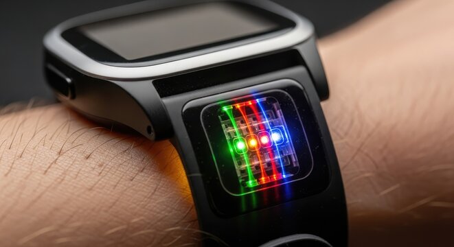 Track your fitness goals with this modern smartwatch featuring vibrant heart rate monitoring technology now