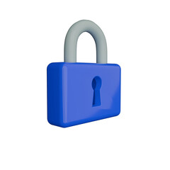 3D Padlock Icon for Security and Protection