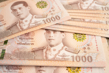 Thai baht banknote money, investment economy, accounting business and banking.