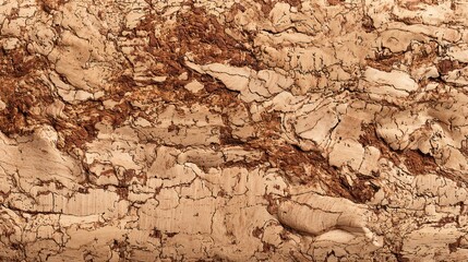 Fototapeta premium Close-Up View of Textured Natural Cork Surface with Unique Patterns and Earthy Tones for Home Decor and Eco-Friendly Projects