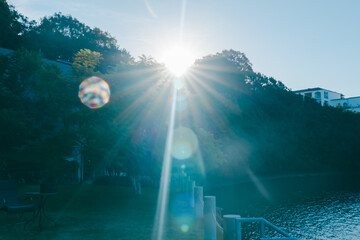 早朝に賢島から見た美しい海