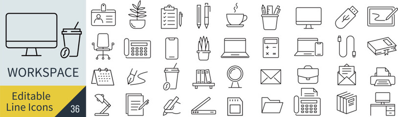 線の編集ができるワークスペースに関するアイコンセット（アウトライン化していない）
