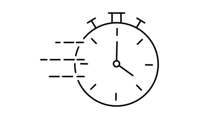 Time fast vector icon isolated on transparent background. EPS 10
