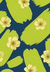 Floral interplay against painterly strokes background with botanical notes