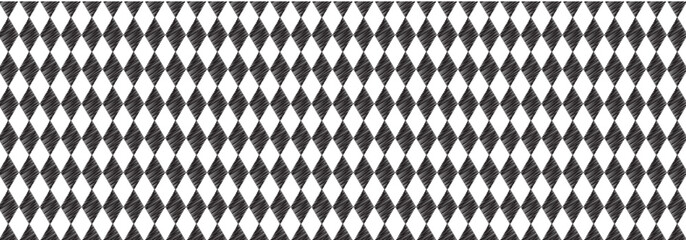 Vector tartan seamless pattern. Diamon pattern. black and white geometric seamless pattern. Rhombuses ornament. Geometric diamond halftone. Geometric background. Vector Diamon pattern.