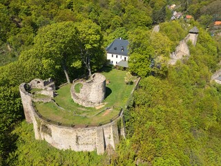 Kurpka, Krusne Hory, Czechia panorama area aerial view