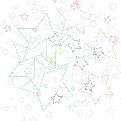 Color Line star shape background design