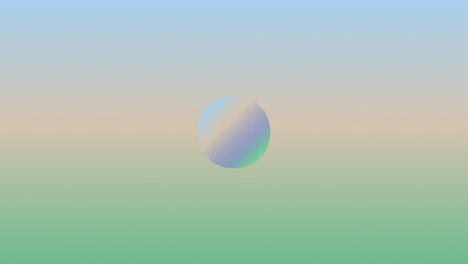Abstract Sphere: A captivating, minimalist composition featuring a softly rendered sphere, gently suspended within a gradient backdrop that shifts from gentle hues
