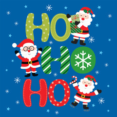 cute santa claus greeting card design