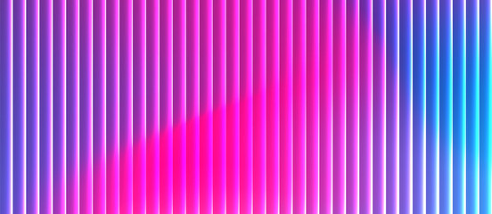 Background abstract ribbed glass in gradient blue and purple light color tones with glossy curved texture