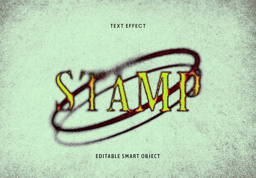 Ink Stamp Text Effect