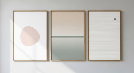 A Serene Symphony of Soft Minimalist Tones Creating a Calm and Beautiful Simplicity That Elevates Any Wall with Gentle Balance, Elegant Space, and Effortlessly Modern Design Harmony
