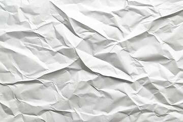 Obraz premium Crumpled Bright Wrinkled Template Paper with Empty Grunge Decorative Parchment Background Design