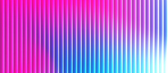 Background abstract ribbed glass in gradient blue and purple light color tones with glossy curved texture