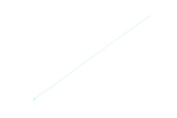 Laser beam light ray effect overlay on transparent background, diagonal neon blue light glowing abstract design