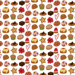 Christmas Cookies Seamless Pattern