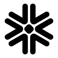 snowflake glyph icon