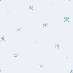 Seamless blue love ribbon pattern.eps