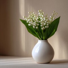 Potted White Flowers