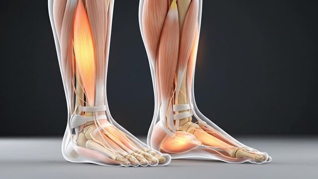3D Medical Animation of Ankle and Foot Pain while Walking