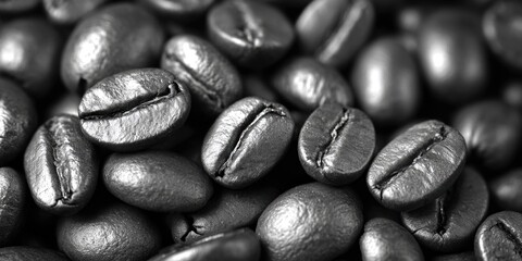 Close-up of ground coffee beans