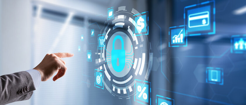 Data protection. Business, Technology, Internet and network concept on virtual screen