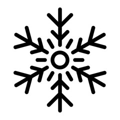 snowflake line icon