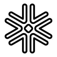 snowflake line icon