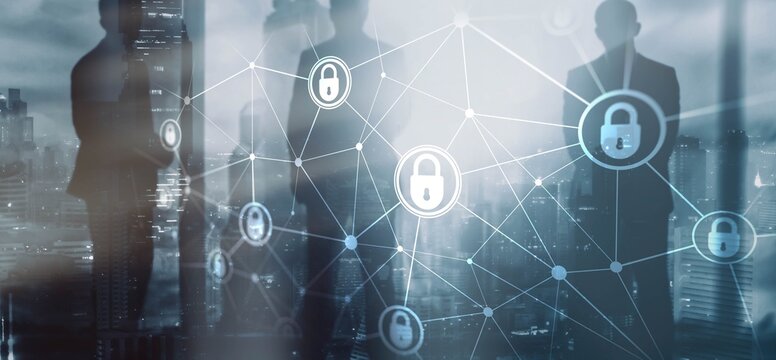 Cyber security and Security password login online concept