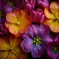 Raindrop on Spring Blooms