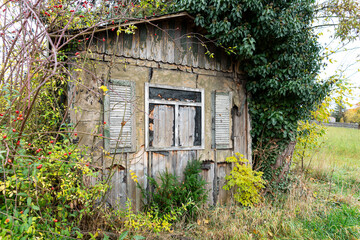 verlassenes Gartenhaus